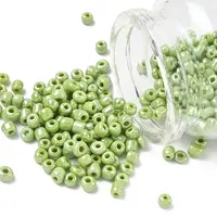 6/0 Opaque Colors Lustered Round Glass Seed Beads