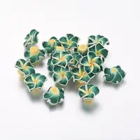 Handmade Polymer Clay 3D Flower Plumeria Beads