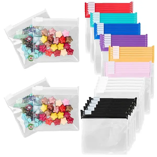 40Pcs 8 Colors EVA Plastic Zip-lock Bags