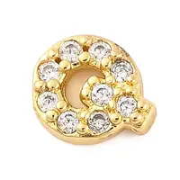Rack Plating Brass Micro Pave Cubic Zirconia Cabochons