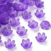 Frosted Acrylic Bead Caps