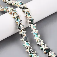 Spray Painted Synthetic Turquoise Beads Strands