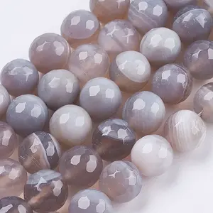 Natural Striped Agate/Banded Agate Beads Strands