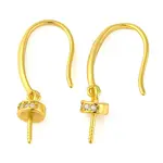 925 Sterling Silver Micro Pave Clear Cubic Zirconia Earring Hooks