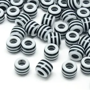 Opaque Stripe Resin Beads
