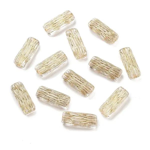 Metal Enlaced Transparent Acrylic Beads