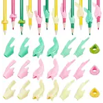 60Pcs 12 Style Polyethylene/Silicone Pencil Grips for Kids