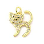 Brass Micro Pave Cubic Zirconia Pendants