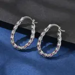 Brass Micro Pave Cubic Zirconia Hoop Earrings for Women