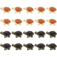 50Pcs 2 Colors Miniature Resin Mini Tortoise Display Decorations