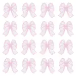 16Pcs Bowknot Polyester Cloth Embroidery Sew on Appliques