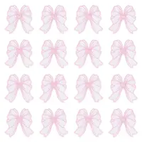 16Pcs Bowknot Polyester Cloth Embroidery Sew on Appliques