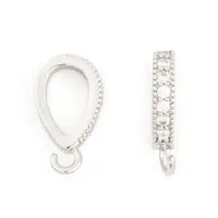 Ion Plating(IP) Brass Micro Pave Clear Cubic Zirconia Pendants