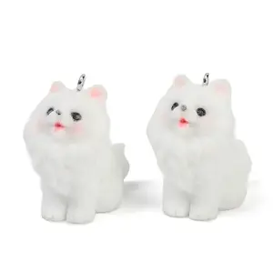 Flocky Resin Pendants