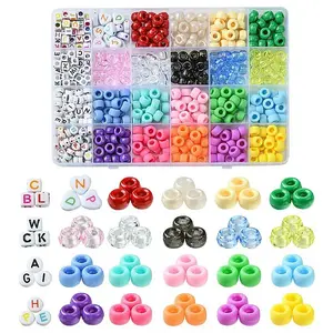 Iridescent Plastic Pearlized Beads Set