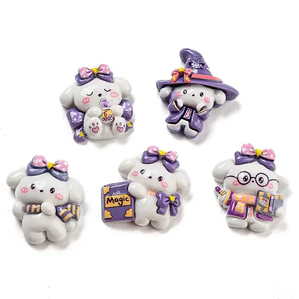 Opaque Resin Cute Puppy Cabochons