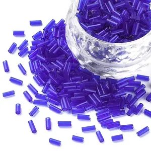 Transparent Glass Bugle Beads