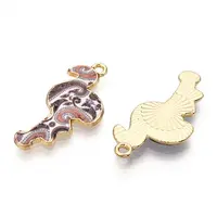 Printed Light Gold Tone Alloy Pendants