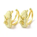 Enamel Bowknot Cuff Earrings