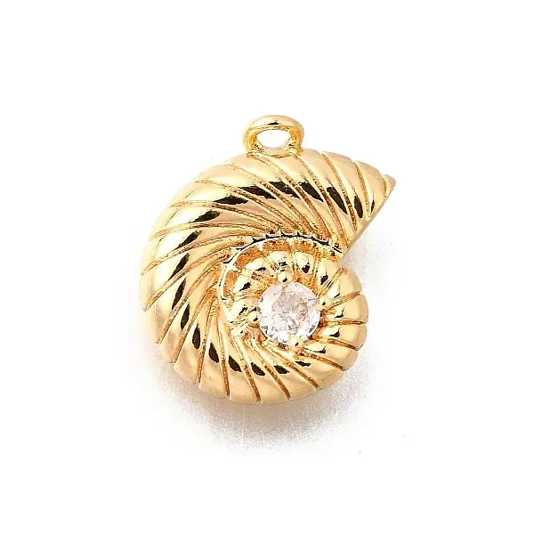 Brass Pave Clear Cubic Zirconia Charms