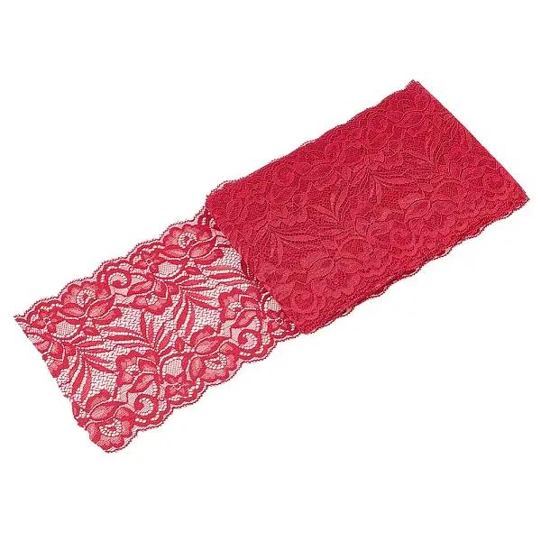 Cotton Flower Embroidery Elastic Lace Ribbon