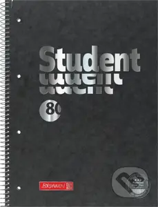 Brunnen student blok natur čern  A4 - čtvereček, 80 listů