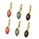 Glass Leverback Earrings