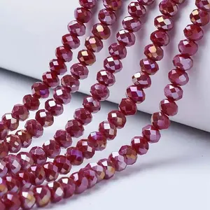 Electroplate Glass Beads Strands