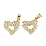 Brass Micro Pave Cubic Zirconia Pendants