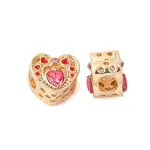 Rack Plating Alloy Rhinestone European Beads