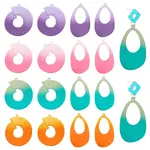 16Pcs 8 Style Spray Painted Iron Big Pendants