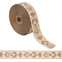 25M Polyester Jacquard Flower Ribbon