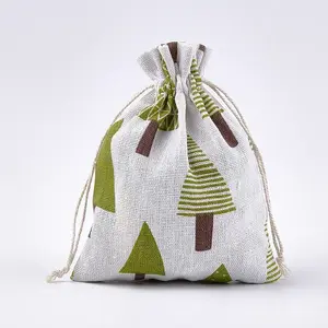 Polycotton(Polyester Cotton) Packing Pouches Drawstring Bags
