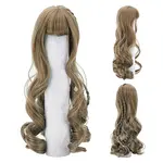 PP Plastic Long Wavy Curly Hairstyle Doll Wig Hair