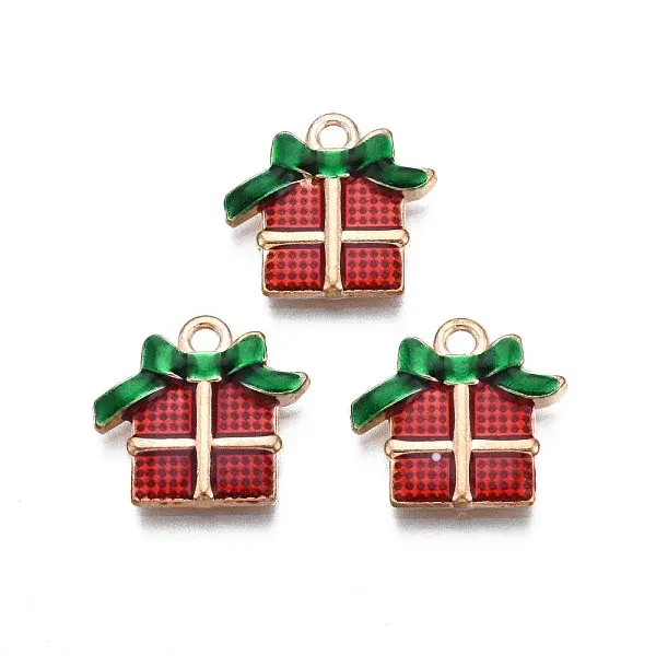 Christmas Alloy Enamel Pendants