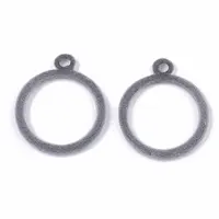 Flocky Alloy Pendants