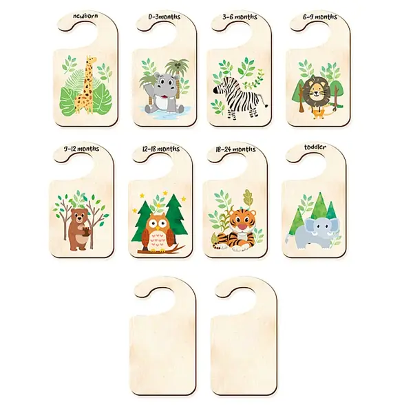 Wood Baby Closet Size Dividers