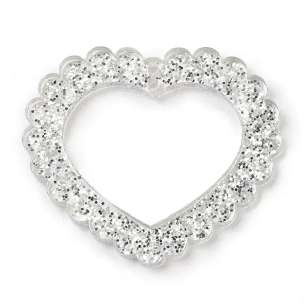 Valentine's Day Printed Opaque Acrylic Pendants