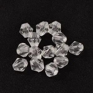 6MM Faceted Bicone Crystal Beads Transparent Clear Acrylic Beads