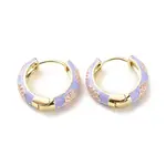 Daisy Flower Enamel Hoop Earrings