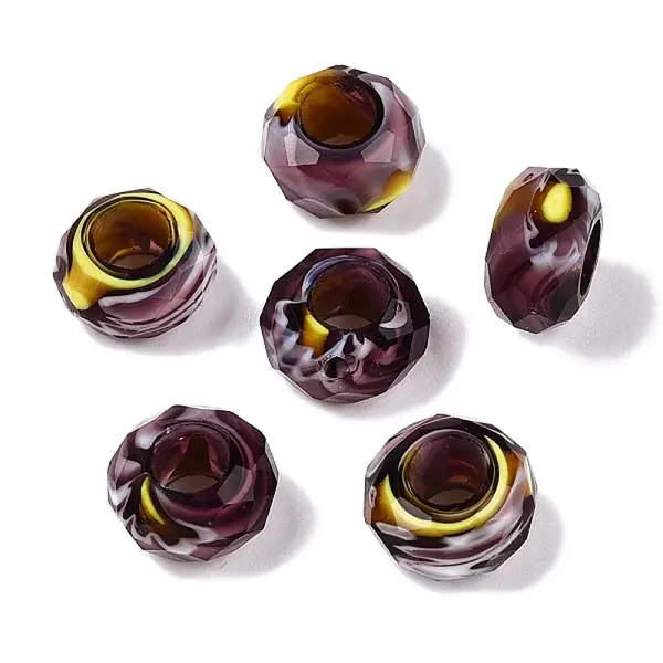 Two Tone Glass European Beads