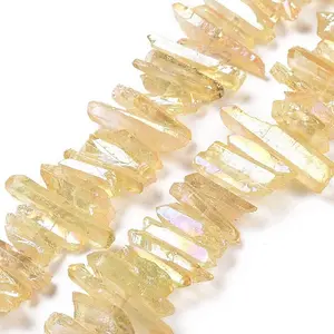 Natural Quartz Crystal Points Beads Strands