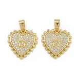 Brass Micro Pave Clear Cubic Zirconia Pendants