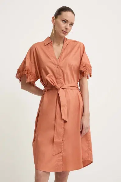 Šaty Twinset oranžová farba, mini, oversize