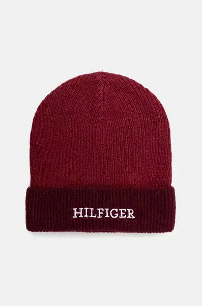 Detská čiapka s prímesou vlny Tommy Hilfiger