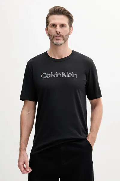 Tričko Calvin Klein Performance pánske, čierna farba, s potlačou, LVGMS5K164