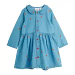 Dievčenské rifľové šaty Mini Rodini Mini hearts midi, áčkový strih, 2565011360