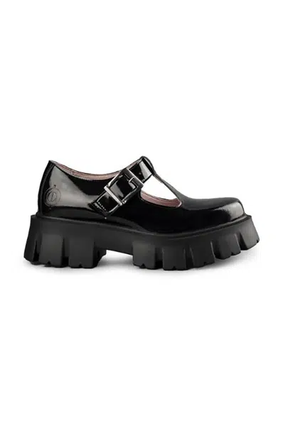 Poltopánky Altercore JANE.BLACK dámske, čierna farba, na platforme