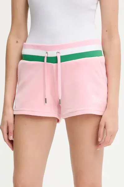Šortky Juicy Couture VELOUR STRIPE BOOTY SHORT
