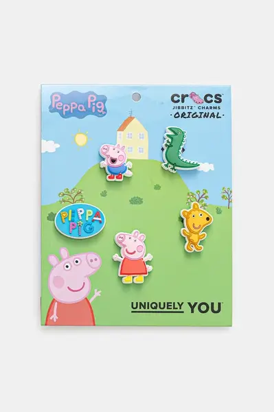 Detské odznaky na topánky Crocs Peppa Pig Character 5Pck 5-pak